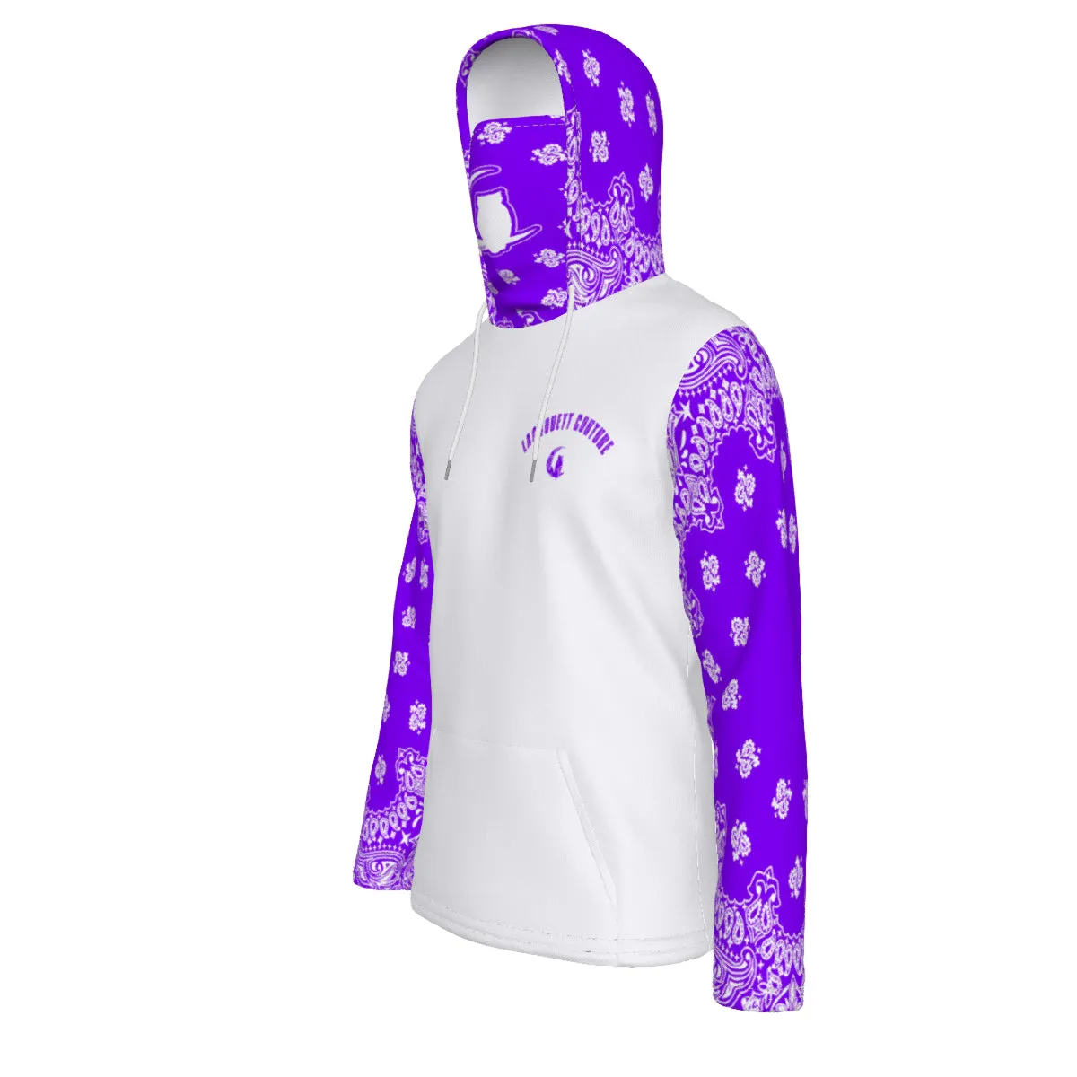 BANDANA GRAPE Unisex Pullover Hoodie With Mask