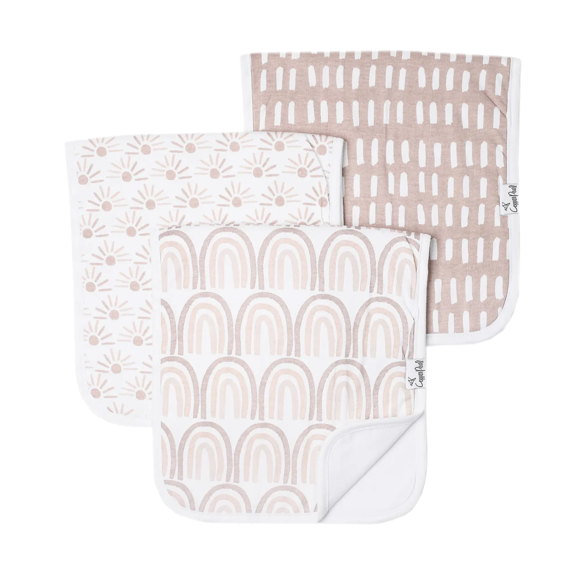 COPPER PEARL Burp Cloths - Bliss