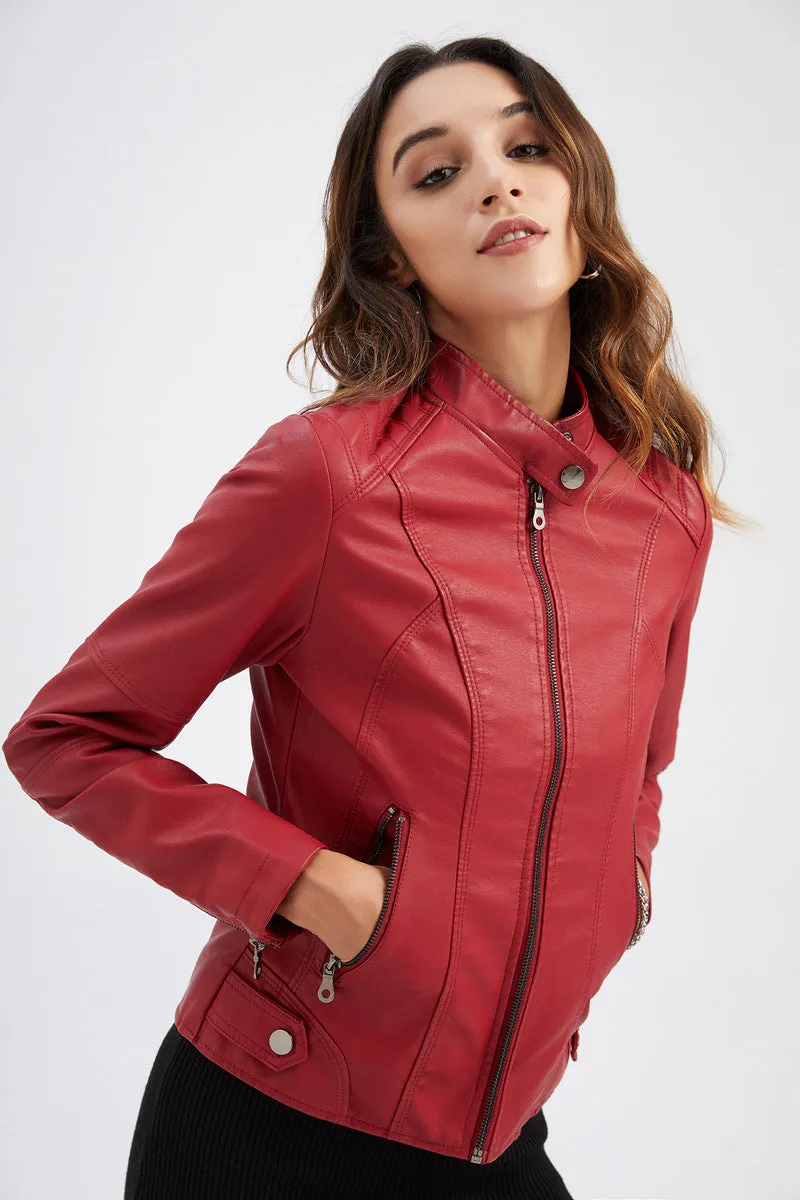 Women's Slim Leather Jacket