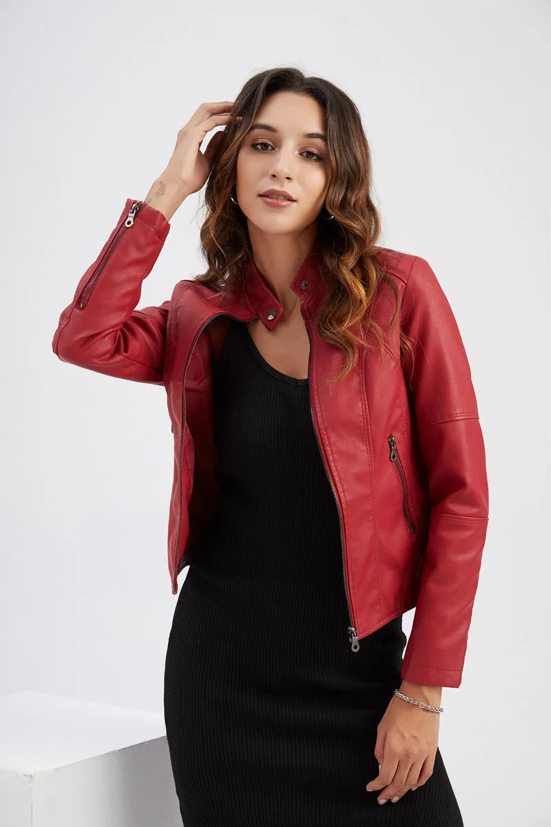 Women's Slim Leather Jacket