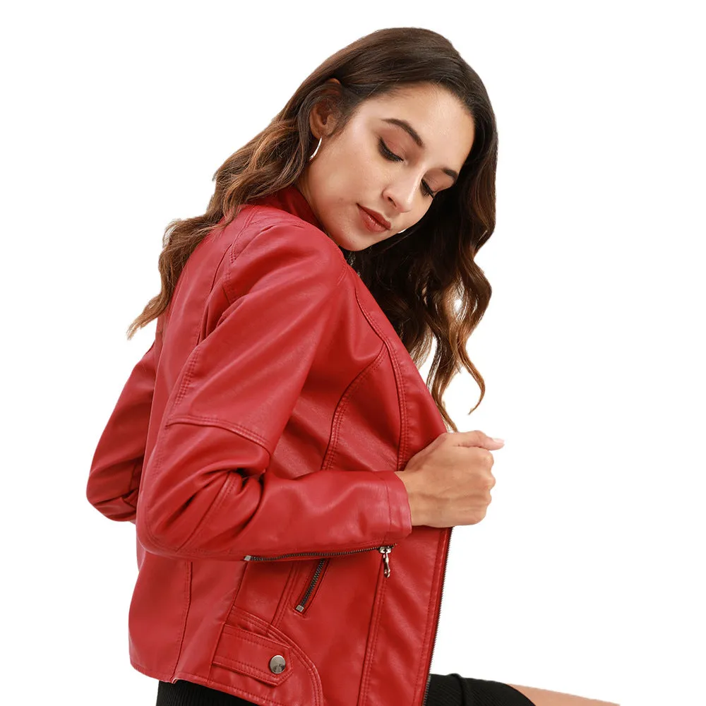 Women's Slim Leather Jacket